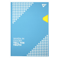 Блокнот лінійка A4, 80 аркушів, тверда обкладинка (7БЦ), серія Success is built. Blue, YES