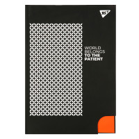 Блокнот клітинка A4, 96 аркушів, тверда обкладинка (7БЦ), серія Success is built. Black, YES