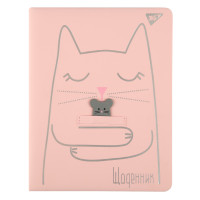 Дневник школьный YES PU Silver cat