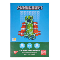 Картон цветной двусторонний Yes Minecraft, 10 листов, А4, папка