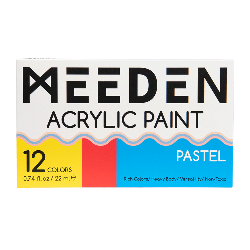 Набор акриловых красок Pastel 12x22 мл, MEEDEN