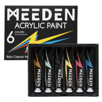 Набір акрилових фарб Iridescent 6x22 мл, MEEDEN Набір акрилових фарб Iridescent 6x22 мл, MEEDEN