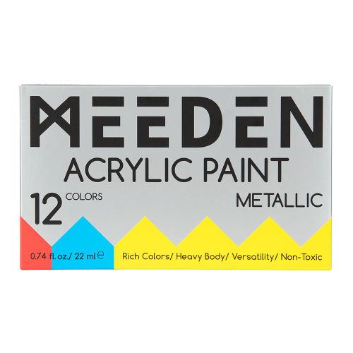 Набор акриловых красок Metallic 12x22 мл, MEEDEN