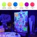 Набор жидких акриловых красок Fluid Fluorescent 6x60 мл MEEDEN