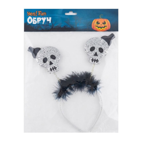 Обруч на Хэллоуин Yes! Fun Череп, LED Обруч на Хэллоуин Yes! Fun Череп, LED