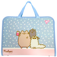 Папка-портфель на молнии с тканевыми ручками, Pusheen, YES FC
