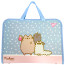 Папка-портфель на молнии с тканевыми ручками, Pusheen, YES FC