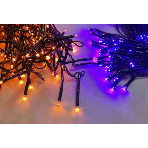 Электрогирлянда Novogod'ko, 100 LED, оранжевый и фиолетовый, 5 м, 8 режимов