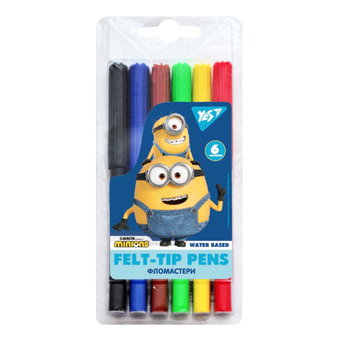 Набор фломастеров 6 цветов, YES Minions