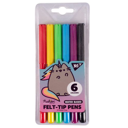 Набор фломастеров 6 цветов, YES Pusheen 1