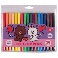 Набор фломастеров 18 цветов, YES Line Friends
