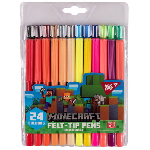 Набір фломастерів 24 кольори, YES Minecraft