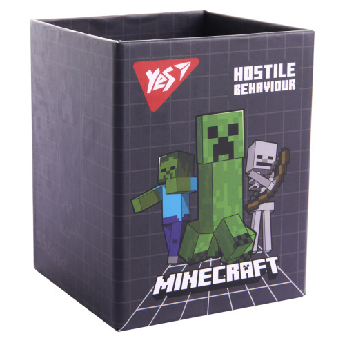 Склянка для письмового приладдя, Minecraft, картон, сірий, YES