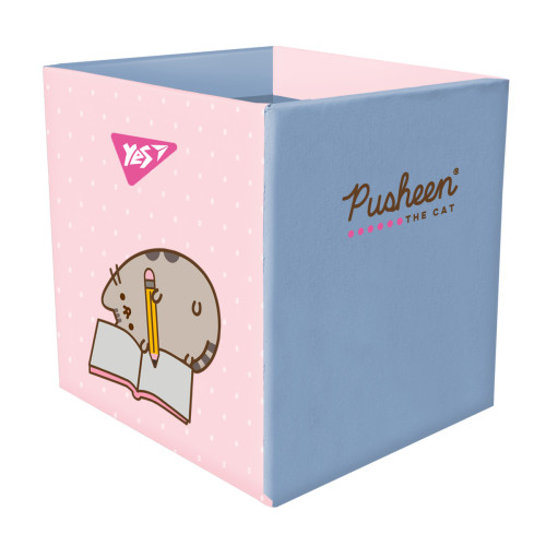 Склянка для письмового приладдя, Pusheen, картон, блакитний, YES