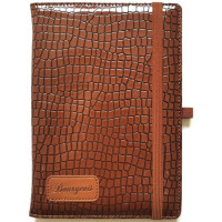 Блокнот клітинка A5, 120 аркушів, кремовий папір 70 г/м², тверда обкладинка зі шкірзаму (6923749743226)