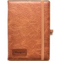 Блокнот у клітинку A5, 160 аркушів, кремовий папір 70 г/м², обкладинка зі шкірзаму (6923749743264)