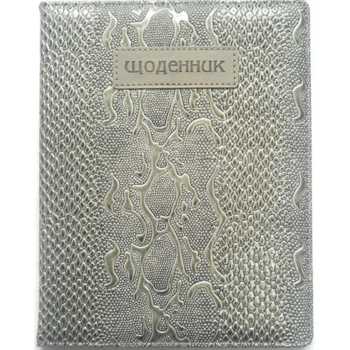 Дневник школьный A5+ (16,7x21 см), 48 листов, укр. язык, твердый переплет из искусственной кожи (6923749734774)