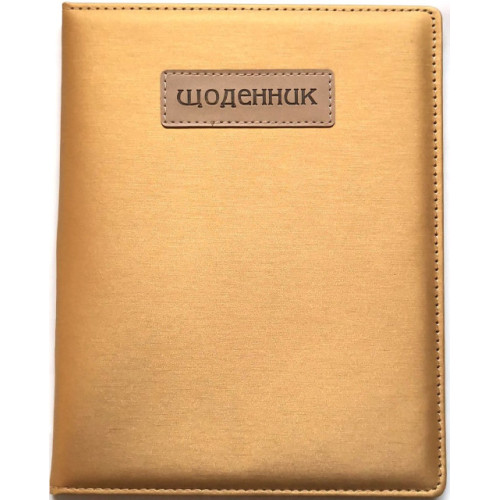 Дневник школьный A5+ (16,7x21 см), 48 листов, укр. язык, твердый переплет из искусственной кожи (6923749735870)
