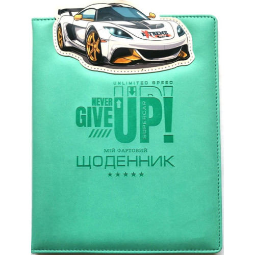 Щоденник шкільний 168x213 мм, 48 аркушів, українська мова, тверда обкладинка зі штучної шкіри (6923749740379)