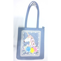 Мягкая сумка с ручками 1059-BL голубая, полиестр, 29х33х3 см (6941078772908)