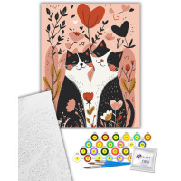 Картина за номерами Котяче кохання 40х50 см, 11696-AC