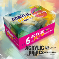 Набор акриловых красок 6 шт по 20 мл, 5081-AC