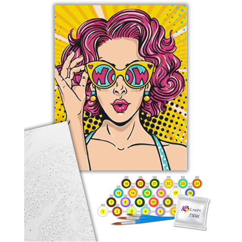Картина по номерам Wow girl 40х50 см, 504024-NC