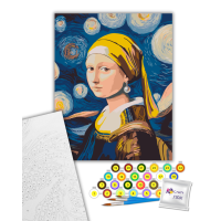 Картина по номерам Мона с жемчужной серёжкой 40х50 см, 10181-AC by ©arttem_illustrations Картина по номерам Мона с жемчужной серёжкой 40х50 см, 10181-AC by ©arttem_illustrations