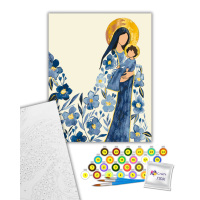 Картина по номерам Святая мать с младенцем «Богородица» с металлизированными красками 40х50 см, 16527-AC Картина по номерам Святая мать с младенцем «Богородица» с металлизированными красками 40х50 см, 16527-AC