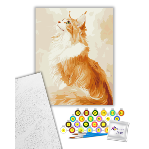 Картина по номерам Рыжий мейн-кун 40х50 см, 11704-AC ©arttem_illustration Картина по номерам Рыжий мейн-кун 40х50 см, 11704-AC ©arttem_illustration