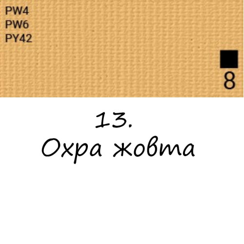 Олійна фарба 13 Охра жовта, Renesans For Art 140 мл
