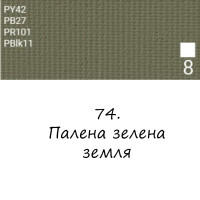 Олійна фарба 74 Палена зелена земля, Renesans For Art 140 мл