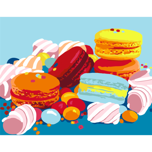 Картина за номерами Sweet Macaroons 35x45см у коробці ROSA START