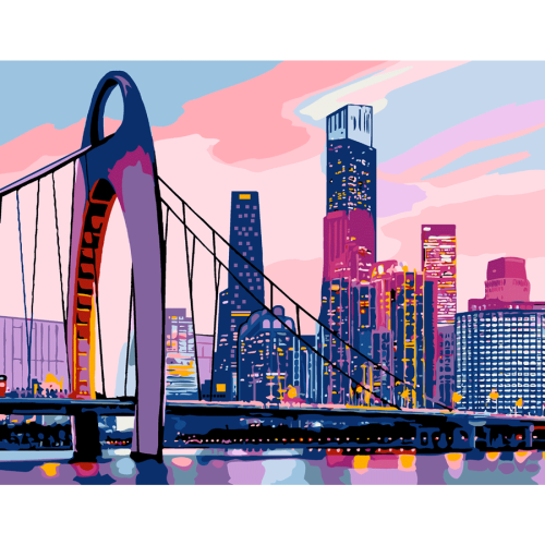 Картина по номерам Big City 35x45см в коробке ROSA START