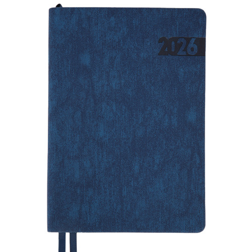 Деловой ежедневник датированный 2026 Leo Planner Boss А5 368 стр. мягкий синий