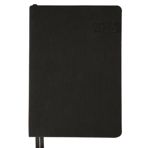 Деловой ежедневник датированный 2026 Leo Planner Boss А5 368 стр. мягкий черный