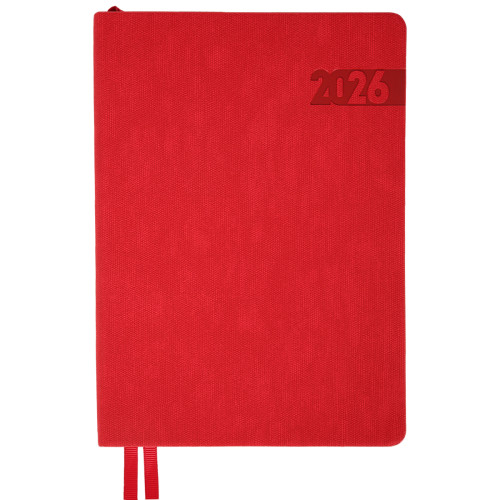 Деловой ежедневник датированный 2026 Leo Planner Boss А5 368 стр. мягкий красный