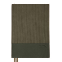 Діловий щоденник датований 2026 Leo Planner Velvet А5 368 стор. м’який темно-зелений