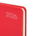 Діловий тижневик датований 2026 Leo Planner Glory 10х17 см 128 стор. м’який яскраво-червоний