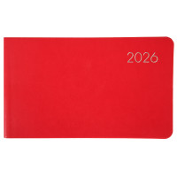 Деловой еженедельник датированный 2026 Leo Planner Glory 10х17 см 128 стор мягкий ярко-кра