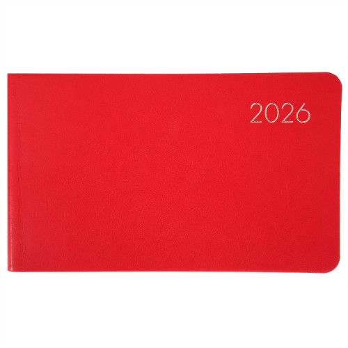 Діловий тижневик датований 2026 Leo Planner Glory 10х17 см 128 стор. м’який яскраво-червоний