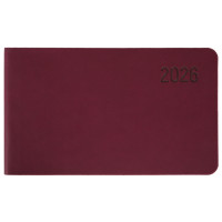 Деловой еженедельник датированный 2026 Leo Planner Story 10х17 см 128 стор мягкий винный