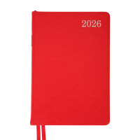 Деловой ежедневник датированный 2026 Leo Planner City А5 368 стр. твердый красный