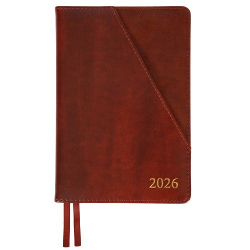 Діловий щоденник датований 2026 Leo Planner Whisky А5 368 стор. твердий темно-коричневий