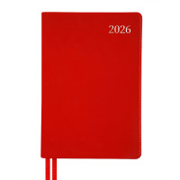Діловий щоденник датований 2026 Leo Planner Aldento А5 368 стор. інтегральний червоний