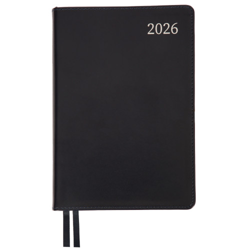 Деловой ежедневник датированный 2026 Leo Planner Aldento А5 368 стр. интегральный черный