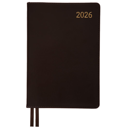 Деловой ежедневник датированный 2026 Leo Planner Aldento А5 368 стр. интегральный темно-ко