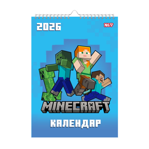 Календарь-планер Yes Minecraft настенный на 2026 г.