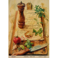 Декупажная карта на крафт бумаге 21x29,7см, Завтрак на столе, №0020 Декупажная карта на крафт бумаге 21x29,7см, Завтрак на столе, №0020