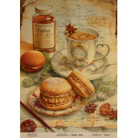 Декупажная карта на крафт бумаге 21x29,7см, Ботаника Винтаж, №0038